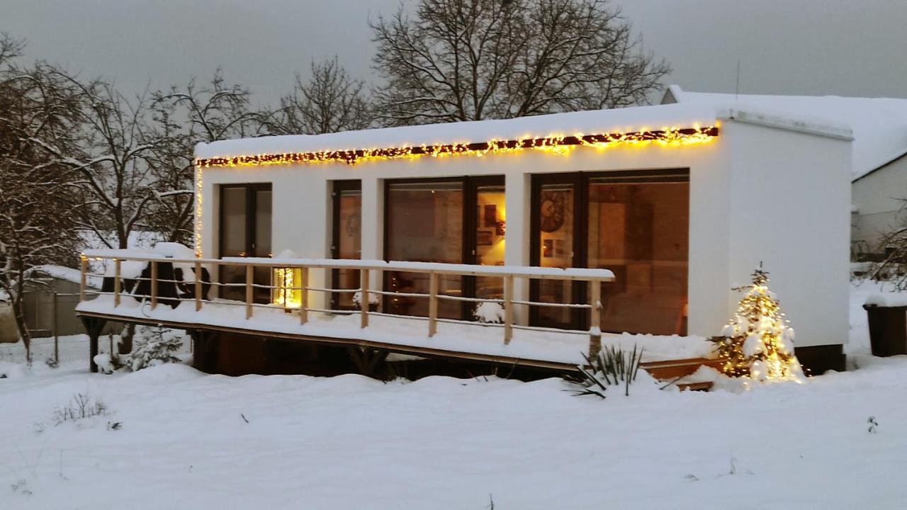 Ranch 66 - Moderni Tiny House Black Swallow Ve Stylu Route 66 Se Saunou A Bazenem Tršice Extérieur photo